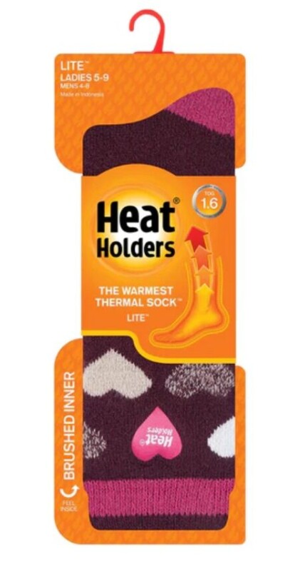Ponožky Heat Holders - Vínové srdce